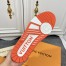 Louis Vuitton Men's LV Trainer Sneakers In Orange Denim with Mesh