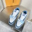 Louis Vuitton Men's LV Trainer Sneakers In Blue Denim with Mesh