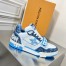 Louis Vuitton Men's LV Trainer Sneakers In Blue Denim with Mesh