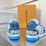 Louis Vuitton Men's LV Trainer Sneakers In Blue Denim with Mesh
