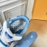Louis Vuitton Men's LV Trainer Sneakers In Blue Denim with Mesh