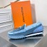 Louis Vuitton LV Racer Moccasin In Blue Technical Mesh