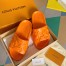 Louis Vuitton Waterfront Mules In Orange Monogram Rubber