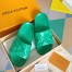 Louis Vuitton Waterfront Mules In Green Monogram Rubber