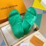 Louis Vuitton Waterfront Mules In Green Monogram Rubber
