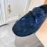 Louis Vuitton LV Driver Moccasin In Blue Monogram Suede Leather