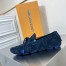 Louis Vuitton LV Driver Moccasin In Blue Monogram Suede Leather