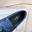 Louis Vuitton LV Driver Moccasin In Blue Monogram Suede Leather