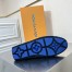 Louis Vuitton LV Driver Moccasin In Blue Monogram Suede Leather
