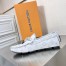 Louis Vuitton LV Driver Moccasin In White Monogram Canvas