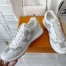 Louis Vuitton Men's Run Away Sneakers in White Damier-embossed Leather