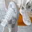 Louis Vuitton Men's Run Away Sneakers in White Damier-embossed Leather