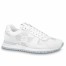 Louis Vuitton Men's Run Away Sneakers in White Damier-embossed Leather