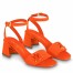 Louis Vuitton Shake Sandals 55mm In Orange Patent Calfskin