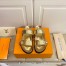 Louis Vuitton Bom Dia Comfort Mules In Gold Metallic Leather