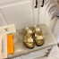 Louis Vuitton Bom Dia Comfort Mules In Gold Metallic Leather
