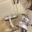 Louis Vuitton Bom Dia Comfort Mules In Silver Metallic Leather