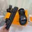 Louis Vuitton LV Sunset Comfort Flat Sandals In Black Leather