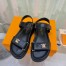 Louis Vuitton LV Sunset Comfort Flat Sandals In Black Leather