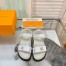 Louis Vuitton LV Sunset Comfort Flat Sandals In White Leather