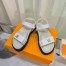 Louis Vuitton LV Sunset Comfort Flat Sandals In White Leather