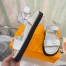 Louis Vuitton LV Sunset Comfort Flat Sandals In White Leather