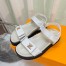 Louis Vuitton LV Sunset Comfort Flat Sandals In White Leather