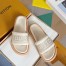 Louis Vuitton LV Bliss Comfort Mules in White Canvas with Leather