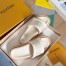 Louis Vuitton LV Bliss Comfort Mules in White Canvas with Leather