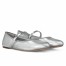 Louis Vuitton Romy Flat Ballerinas in Silver Metallic Lambskin