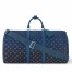 Louis Vuitton Keepall Bandouliere 55 Bag in Green Monogram Gradient Canvas M11558