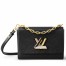 Louis Vuitton Twist MM Bag In Black Epi Leather M21031
