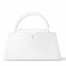 Louis Vuitton Capucines East-West MM Bag in White Leather M23948