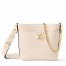 Louis Vuitton Lock and Walk Bag in White Grained Leather M24638