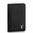 Louis Vuitton Pocket Organizer In Black Taiga Leather M30283