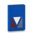 Louis Vuitton Pocket Organizer In Blue Taiga Leather M30790