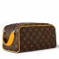 Louis Vuitton Dopp Kit Toilet Pouch in Monogram Macassar Canvas M46764