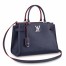 Louis Vuitton Lockme Day Tote Bag In Navy Blue Leather M53645