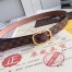 Louis Vuitton Mini 25MM Belt In Damier Ebene Canvas M9744V
