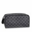 Louis Vuitton Dopp Kit Toilet Pouch In Damier Graphite Canvas N40127