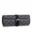 Louis Vuitton 3 Watch Case In Damier Graphite Canvas N41137