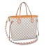 Louis Vuitton Damier Azur Neverfull MM Bag With Braided Strap N50047