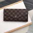 Louis Vuitton Sarah Wallet In Damier Ebene Canvas N60114