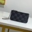 Louis Vuitton Pochette Cle In Damier Graphite Canvas N60155