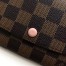 Louis Vuitton Emilie Wallet In Damier Ebene Canvas N60214