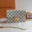 Louis Vuitton Croisette Chain Wallet In Damier Azur Canvas N60357