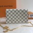 Louis Vuitton Croisette Chain Wallet In Damier Azur Canvas N60357