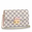 Louis Vuitton Croisette Chain Wallet In Damier Azur Canvas N60357