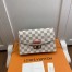 Louis Vuitton Croisette Chain Wallet In Damier Azur Canvas N60358