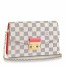 Louis Vuitton Croisette Chain Wallet In Damier Azur Canvas N60358